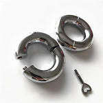 Heavy Stainless Steel Male Penis Ring Metal Smooth Bondage Rooster Ring With Key(33Mm)