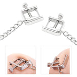 Nipple Clamps, Adjustable Metal Breast Clip With Chain And Flat Clip Head Bondage Restraints Fantasy Sm Sex Toys For Women