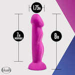 Adult Sex Toys - Avant D11 Suko - Platinum Cured Purio Silicone Dildo - 8 Inch Long - Ultrasilk, Dual Density Shaft - Suction Cup Base, Strap-On Compatible - Women Men Couples - Violet