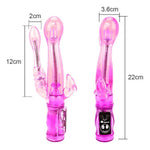 6 Speed Anal Clit G Spot Vibrator,Triple Pleasure Clitoral Vibrators Massager Masturbation Stick Adjustable Vibrator Dildo For Women Vibrating Sex Toys,Purple