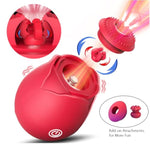 Sucking Vibrator Rose Sex Toy - Clitoral Nipple Stimulator G Spot Vibrators For Women With 10 Patterns Suction Brush Kneading Tongue Licking Finger Tickling Clit Tease Adult Sex Toys Games For Couple