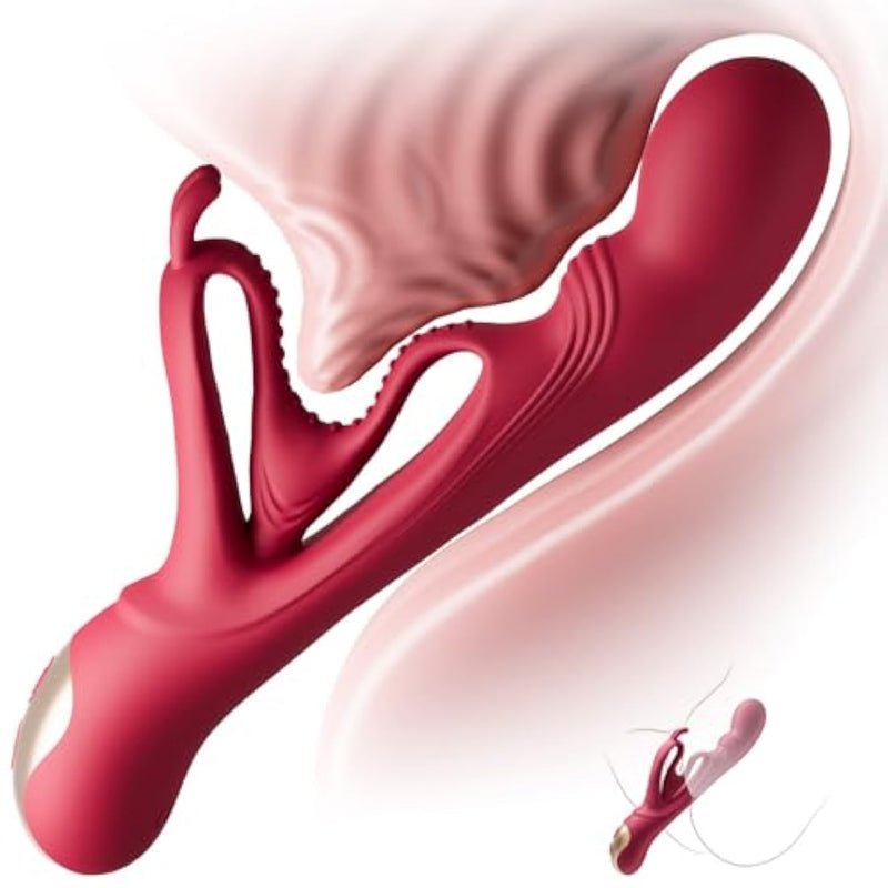 Vibrator Sex Toys Rabbit Vibrators G Spot Dildo With 10×10 Powerful Vibration Modes, Adult Toys For Women Couples With Hollow Bunny Ears For More Precise Clitoral And Vaginal Stimulation