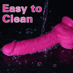 Pink Realistic Dildo, 7.3In Lifelike Silicone Dildo, With Strong Suction Cup For Hands-Free Play, Adult Sex Toys Suitable For Women Men Gay ? Couple