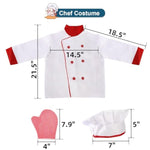 11 Pcs Kid Chef Role Play Costume Set, Pretend Chef Outfit With Realistic Accessories, Kitchen Toys Kid Cooking Dress-Up Set, Supplies Role Play Gifts For Toddlers Ages 3+, Halloween