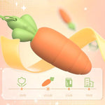 Bullet Vibrator Cute Carrot Mini Vibrator With 9 Vibration Modes Small Vibrator Massager With Pull Ring For G Spot Nipple Clitoral Stimulation Sex Toy For Women Couple Beginner Masturbation