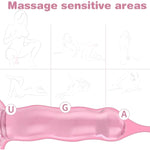 Cute Dildo Clear 6.7" Beginner Dildo With Strong Suction Cup Hand Free Play Flexible Soft Dong, Vaginal And Anal Stimulation Adult Sex G-Spot Dildos Toys For Adult- Pink