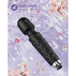 Vibrator Wand, Female Adult Sex Toys, Vibrators For Her, Wand Massager, Clit Stimulator Sex Toy, Dildo, With 8 Speeds Of Pleasure & 20 Patterns, Powerful, Waterproof (Deep Black)