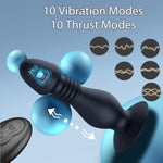 Thrusting Anal Vibrators Anal Plug Sex Toys Vibrating Butt Plug With 10 Vibrations And 10 Thrust Modes And Powerful Suction Cup Prostate Massager For Men Women Couples Adults