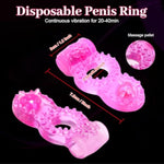 Male Vibrating Cock Rings, Silicone Penis Ring For Couples Pleasure, Men Ejaculation Delay Erection Enhance Adult Erotic Sex Toys, 2 Packs