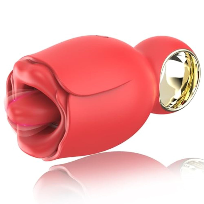 Vibrator Adult Sex Toys For Women - Rose Sex Toy With 360° Licking And 8 Vibration Modes, Adult Toy With Unique O-Shaped Handle, Clitoral Nipple Stimulator Adult Toys For Women Couple