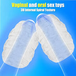 Male Masturbator Adult Sex Toys for Men - Reusable Open Pocket Pussy, Soft Realistic Oral & Vagina Texture, Portable Penis Training Masturbation Sleeve
