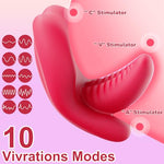 APP Remote Control Wearable Panty Vibrator Tongue Toy for Women,Vibrating Panties with 10 Vibration Modes of Dual Motors,Mini G-spot Nipple Clitoral and Vaginal Stimulator Sex Toys for Female Couple