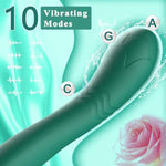 G Spot Vibrator For Women, Clitoral Simulator Adult Sex Toys Female Dildo Vibrators With 5 Wiggling & 10 Vibrating Modes Bullet Vibrators Anal Plug Anal Toys For Couple, Green