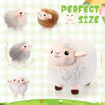 5 Pcs Sheep Stuffed Animal Toys Set 12 Inch Mommy Sheep Plush With 4 Baby Lamb Stuffed Animals Soft Cuddly Gifts For Christmas Farm Birthday Baby Shower Party Favor Nursery Decoration