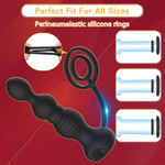 Thrusting Anal Vibrator Remote Control Men Prostate Massager With 2 Vibrating Silicone Cock Ring Stimulator Anal Plug Dildo 10 Vibrating,Butt Plug Male Sex Toys P Spot Games Gay Couple Enema Pleasure