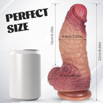 Adult Toys For Women Realistic Giant Dildo Sex Toy, Double Layer Silicone Large Dildo Realistic
