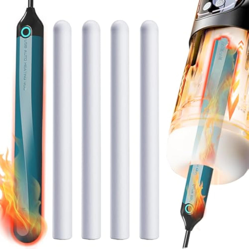 Male Masturbators Warmer 4 Pcs Drying Stick, Heating Stick Usb For Sex Toys Heat, 115°F Fast Heating?Water Silicone Toys Absorption Rods Desiccant, Erotic Doll Anal Pocket Playthings Warming Stick