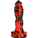 Grim Reaper Silicone Dildo For Men, Women & Couples. Firm And Flexible, Strong Suction Base, Fantasy Dildo, Unique Texture. Premium Phthalate-Free & Body-Safe Silicone. 1 Piece, Red
