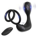 Prostate Massager Anal Vibrator,Anal Sex Toys With Cock Ring,Vibrating Anal Plugs For Men,12Vibrating Modes,Male Prostate Stimulor Toys Suitable For Men Women And Couples