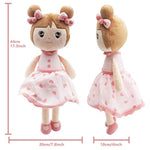 17'' Plush Dolls Baby Girl Toy Gifts Stuffed Doll Super Soft Plush Toy Pink With Gift Box (Pink Doll)