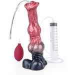Simulation Giant Squirting Horse Dildo 10 Inches Suction Cup With Knot Dildo Oversized Ejaculation Realistic Double Knot Silicone Adult Toys For Men And Women