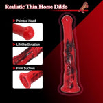 Horse Dildo Realistic 12Inch Long Animal Dildos Red Silicone Anal Plug Dildo Adult Toys For Men Women Couple(Red)