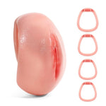 Simulated Vagina Chastity Cage Men Sm Sissy Fetish Sex Toy Hollow Cock Cage Set With 4 Cockrings And 2 Keys For Men And Gay Penis Bondage
