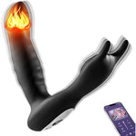 Anal Vibrator With App Control Prostate Massager Vibrating Anal Plug With Heating Function Thrusting Vibrating Anal Plug P Spot Massager Stimulator Plug Adult Sex Toys For Women Men And Couple