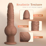 Thrusting Dildo Vibrator - 9.29" Realistic Silicone Dildos For G Spot Anal Stimulation With 10 Vibrating & 3 Bouncing Modes, Adult Toys Penis Sex Toys For Women Men Couples (Drillme)