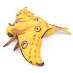 Simulation Luna Moth Plush Toy 10.62Inch Soft Realistic Luna Moth Stuffed Animal Plush Toy For Kids Insect Lovers Boys And Girls Gifts Home Decoration Yellow