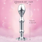Small Anal Plug Beginner Width Flowers Purple Jeweled Butt Plug, Graduated Anus Beaded Training Adult Sex Toy for Women Men and Couples (110mm)