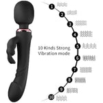 G Spot Vibrator Dildo Rabbit Vibrators Massager For Women, 3 In 1 Adult Sex Toys Clitorals G Spot Stimulator Vibrating Women Sex Toy Full Silicone Waterproof And Portable With 10 Vibration Modes