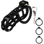 Male Chastity Cage, Lightweight Cock Cage Device, Large Chastity Device With 3 Sizes Rings, Penis Training And Abstinence Bdsm Sex Toys For Men?Xl?