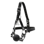 Bdsm Ball Gag Harness – Bdsm Silicone Mouth Gag Metal Nose Hook Sex Adult Products Open Mouth Ball Gag With Adjustable Harness Bondage Toy(Black)