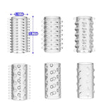 Penis Sleeve 6 Pcs Stretchy Textured Male Sleeve Set Cock Sleeve Enhance Erection Extended Time Enlargement Adult Sex Toys For Men Couples