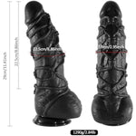 11.41 Inch Realistic Huge Thick Dildo, 2.95'' Diameter Large Dildos With Unique Rope Kots Shape And Strong Suction Cup For Anal Play, Lifelike G Spot Stimulation Penis Sex Toys For Couple Women Men