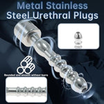 Stainless Steel Hollow Penis Plug Chastity Cage Accessory Electroshock Cock Cage Urethral Plug Urethral Dilator Stimulation Male Sex Toys