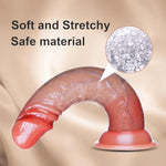 7.7 Inch Realistic Cute G-Spot Dildo For Beginners Women, Soft Liquid Silicone Big Large Anal Plug Dildo With Suction Cup, Female Shower Lifelike Dildo Penis Without Balls Adult Sex Toy For Gay Men