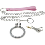 Adult Role-Playing Game Tools Sm Punishment Training Chain Leash Metal Bondage Penis Ring Male Enhancement Penis Ring With Key Cock Ring Set