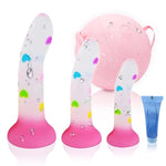 3 Piece Silicone Anal Dildo Sets With Suction Cup,Realistic Fantasy Dildo Training Kits With Huge Large And Small Sizes For Beginner,Strap On Ball Sex Toys Set For Men Women