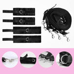 Sex Bondage Restraints Bdsm Toys Sm Bondage Set Bed Restraints Kit With Plush Handcuffs Ankle Restraint Fetish Bdsm Toys Extreme Slave Erotic Restraint Set For Lovers, Beginners & Experienced Couples