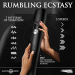 Thunderstick Pro Wand Massager For Beginners, Men, Women, & Couples. Super Powerful Vibes And Flexible Silicone Head. Designed For International Travel. Rechargeable. 6 Pieces, Black.