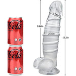 12.2 Inch Soft Dilod Tpe Huge Realistic Dildo With Powerful Suction Cups Clear Anal Dildo Soft Realistic Penis For Women Men And Couple G-Spot Stimulation (Xl)