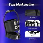 Leather Cock Ring Sex Bondage With Metal Ball — Adjustable Leather Penis Weight Bearer & Hanger, Cbt Penis Weight For Cock And Ball Torture, Scrotum Stretch Play For Men And Bdsm Lovers