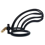 Male Cock Cage Chastity Device - Metal Chastity Locked Cage For Men With 3 Different Sizes Rings Adult Sex Toy 2 Keys Included Black