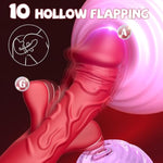 G Spot Vibrator Dildo Sex Toys - Adult Female Sex Toy With 10 Flapping & Vibrating & Licking Biting Modes Tongue Clitoral Stimulator For Women, Sucking Clit Vibrator For Nipple Anal Pleasure Sex Games