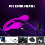 Double Penetration Dildo Vibrator For Couple,Multi-Speed Rechargeable Vibrator Anal Vagina Women Men Gays Dildo Sex Toys Watereproof