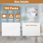 100 Packs White Single Panel Blank Cards and Envelopes 5 x 7