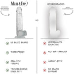 Crystal Clear 8 Inch Dildo, Realistic Dildo With Suction Cup, Lifelike Soft Texture, Waterproof, Easy To Clean Fake Penis, Adult Sex Toys For Women, Men, Anal & Couples, Clear 8 In