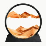 12 Inch Moving Sand Art Picture, 3D Deep Sea Flowing Sand Frame for Desk Decor